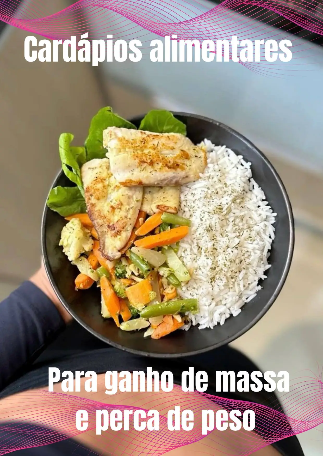 Capa dos cardápios para ganho de massa